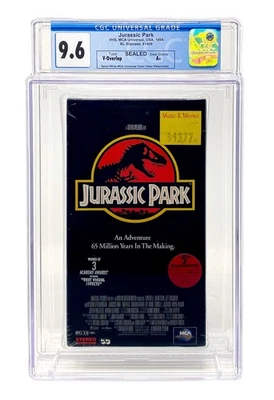 Jurassic Park (VHS, 1997) New Sealed with Universal Watermarks Graded CGC 9.6 A+ - Image 1 of 3
