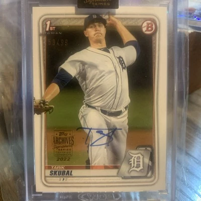 TARIK SKUBAL 2022 Archives Signature Series Auto /99 2020 1st Bowman BP-108 - Image 1 of 3