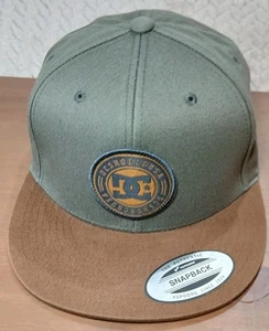 DC Shoes Co USA Snapback Hat Cap Skate Skateboard Casual Men Women Green Brown - Picture 1 of 14