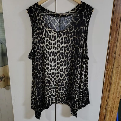 Vintage Leopard Print Sleeveless Top Size 3X/4T - Image 1 of 4