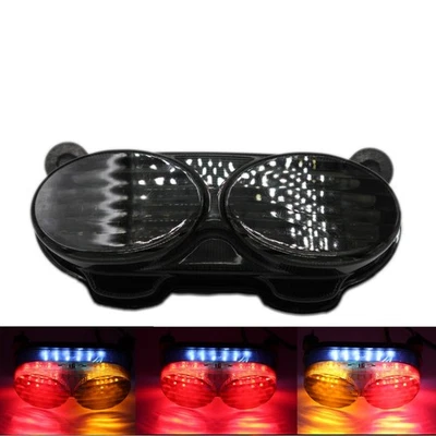 Luz de señal de giro LED de freno trasero de humo para Kawasaki ZZR600 ZR7S ZX900 ZX6R ZX9R Foto 1 de 4