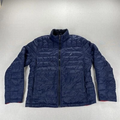 Chaqueta acolchada reversible Nautica para hombre talla mediana negra roja azul marino Foto 1 de 4