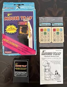Exidy’s MOUSE TRAP 1982 Intellivision or Sears Super Video Arcade CIB w/ Manual - Picture 1 of 13