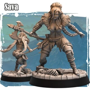 Sava - Human Barbarian | Haito - Amazing Adventures | D&D Miniatur 32mm - Bild 1 von 1