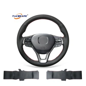Black Artificial Leather Steering Wheel Cover for Honda Accord 10 Insight #Q068 - Bild 1 von 10