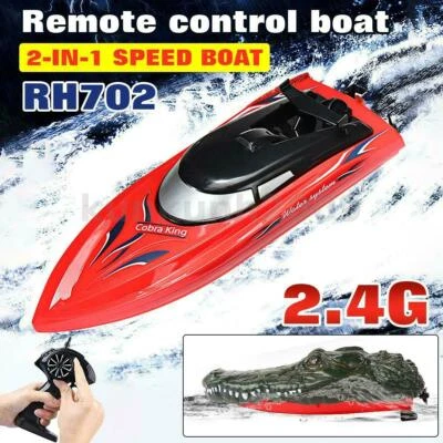 RH702 2.4G RC Boat 2In1 Simulation Crocodile w/Dual Motors Vehicle RTR Model Toy - Image 1 of 4