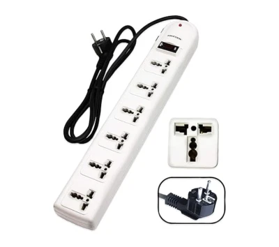 KRIEGER Universal Power Strip AC 220-240V Surge Protector With Schuko Plug - Image 1 of 4