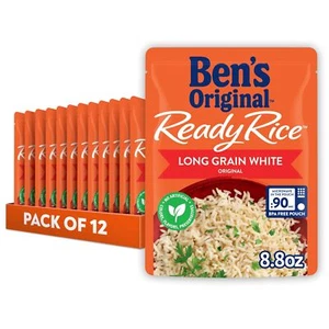 BEN'S ORIGINAL Ready Rice Original Long Grain White Rice Easy Dinner Side 8.8... - Picture 1 of 9