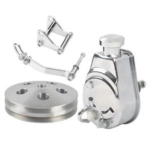 For SBC Chevy Saginaw Power Steering Pump & Aluminum Bracket & 2 Groove Pulley - Picture 1 of 12