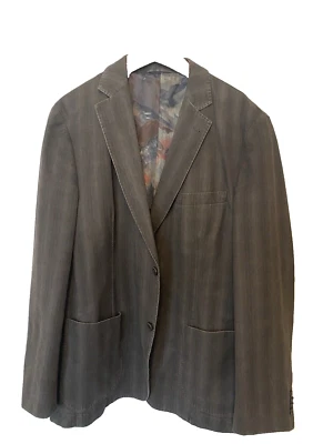 Kroon Blazer Jacket Men's Size 44R Brown Two Button Single Breasted Cotton Blend - Image 1 of 4