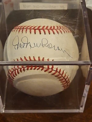 Hal Newhouser firmó béisbol autografiado balón de la liga americana de la Liga Americana Signature Hof  Foto 1 de 2