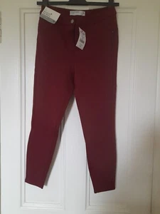 NEXT Women's Stretch Skinny Sculpt Jeggings (viscose/nylon/lycra), Maroon 14R - Picture 1 of 8
