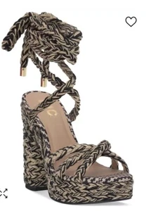 INC Women's Cambri Lace Up Platform Sandals Size 8.5 High Heel Shoes Formal - Picture 1 of 9