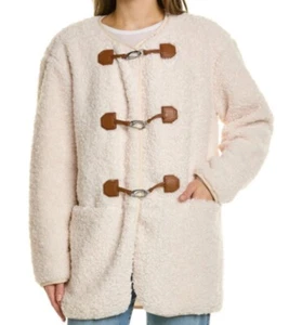 NWT 7 For All Mankind Women’s Faux Fur Teddy Jacket White Size S - Picture 1 of 2