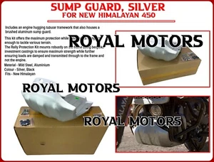 SUMP GUARD, SILVER Fit For Royal Enfield New Himalayan 450 - Express Shipping - Picture 1 of 14