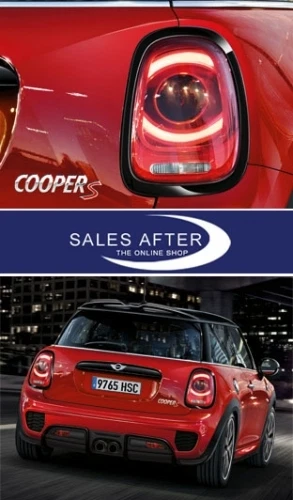 Original MINI F55 F56 F57 Zierringe Heckleuchten Ringe schwarz Blenden Blackline - Bild 1 von 1