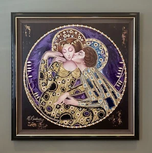 Martiros Manoukian Un toque de inocencia original óleo sobre lienzo 1989 - Imagen 1 de 13