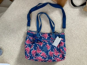 BRANDNEU KIPLING BLUMENBLAU SCHULTERTASCHE AFFE HANDTASCHE ZZ - Bild 1 von 10