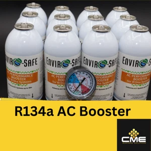 Enviro-Safe AC Refrigerant Performance Booster for R134a, 12 cans and gauge - Picture 1 of 4