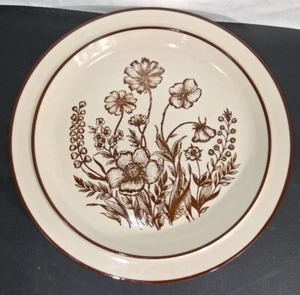 Sango Indian Summer 700 Serving Platter Plate Large Floral Brown Stoneware Japan - Picture 1 of 6