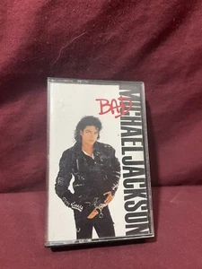 Michael Jackson Bad Black Cassette Tape Epic Records 1987 - Imagen 1 de 4