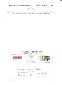 Tarjeta de felicitación de temporada cubierta comercial del 1/11/1992 al 31/12/1992 - Imagen 1 de 1