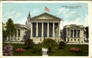 Vintage Postcard 1916 Virginia State Capitol Building Grounds Richmond - Picture 1 of 2
