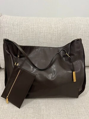 $1500 Auth. STELLA McCARTNEY Brown Smooth Soft Leather Hobo/Shoulder Bag w/Pouch - Image 1 of 4