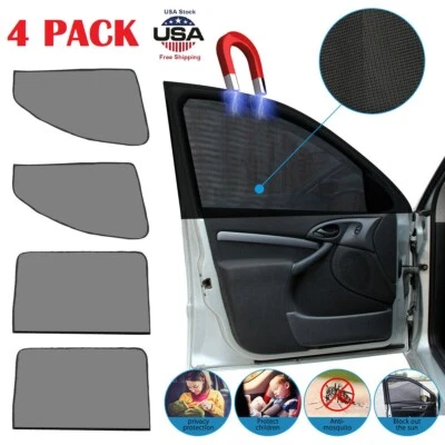 4 Piezas Cubierta Magnética Parasol Ventana Coche Malla Protector Protección UV Accesorios Foto 1 de 4