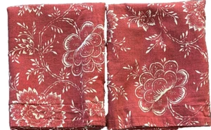 2 Ralph Lauren Cold Spring Rojo Tostado Floral King Shams French Country - Imagen 1 de 5