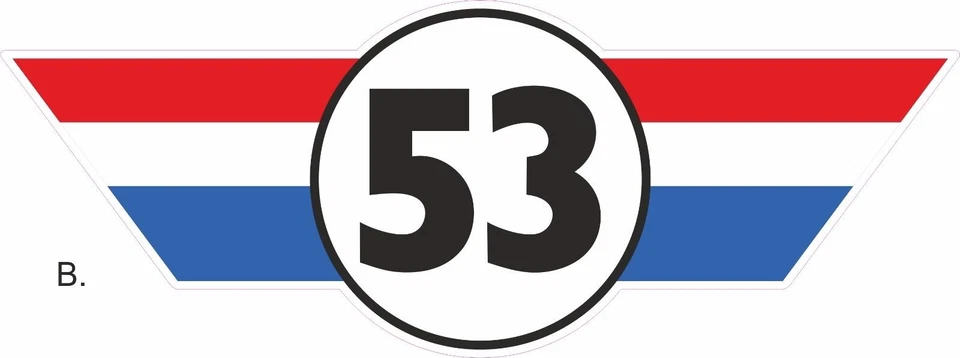 Herbie x2 17.5x6.5cm Vinyl Stickers car retro  love bug surf classic  - Image 1 of 1