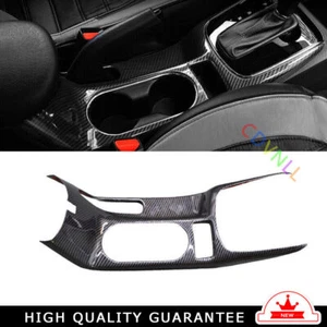 Tapicería de panel de taza de agua de cambio de marchas de consola para Kia K3 2017-2018 fibra de carbono negra - Imagen 1 de 5