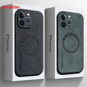 Für Magsafe Luxus Leder Stoßfest Handyhüllen für iPhone 16 15 14 13 12 11 P - Bild 1 von 16