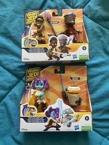 Set 2 Star Wars Young Jedi Adventures PopUp Lightsaber Duel Kai Taborr Lys Solay - Picture 1 of 7