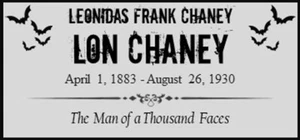 Lon Chaney Sr. Targa Horror personalizzata incisa a laser 2 x 4 SPEDIZIONE GRATUITA - Foto 1 di 1