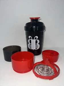 3 Layers Shaker Protein Bottle Powder Shake Cup Water Bottle Plastic Mixing Cup - Picture 1 of 3