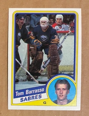 1984-85 O-Pee-Chee Tom Barrasso Rookie RC  #18 Sabres Cup Champ HHOF Plus Bonus! - Image 1 of 4