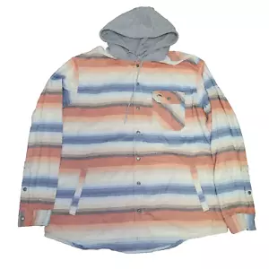 Rare Simms Fishing Hoodie Jacket Men's XL Guide Button Hooded Blue White - Picture 1 of 8