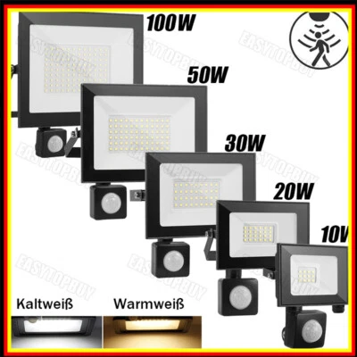 WOWSPEED Foco exterior LED con detector de movimiento 10/20/30/50/100W IP66