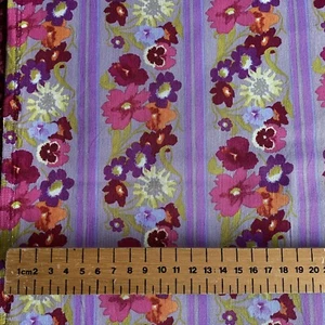 Pink Purple Pansies Floral Print FreeSpirit100% Cotton Fabric Fat Quarter Fabric - Picture 1 of 3