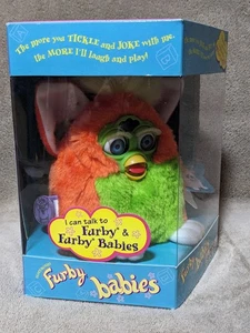 New in Box 1999 Furby Babies 70-940 Fresh Orange/Green Blue Eyes Sealed RARE! - Picture 1 of 6
