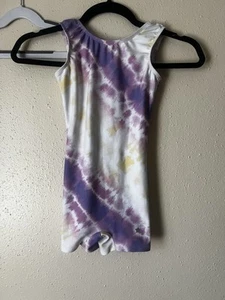 Destira Girls’ Gymnastics Unitard Pink Purple Tie Dye Size Small (Youth) - Picture 1 of 5