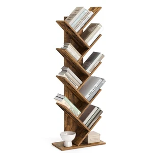 Libreria ad Albero Libreria Scaffale a 9 Ripiani Salvaspazio Libreria Verticale - Foto 1 di 24