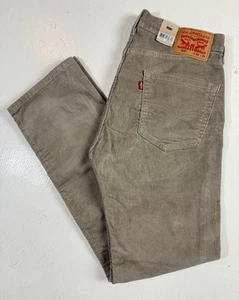 Levis 505 Men’s Size 32 x 32 Regular Straight Fit Corduroy Jeans Tan Pants NEW - Picture 1 of 6