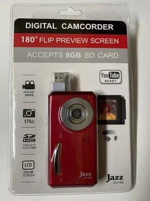 Jazz DV150 Digital Camcorder 2009 Video Recorder Camcorder USB Flip Screen - Image 1 of 4