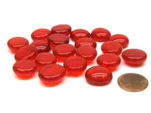 Pack de 20 piedras de vidrio para juegos Life Stone - rojas - Imagen 1 de 2
