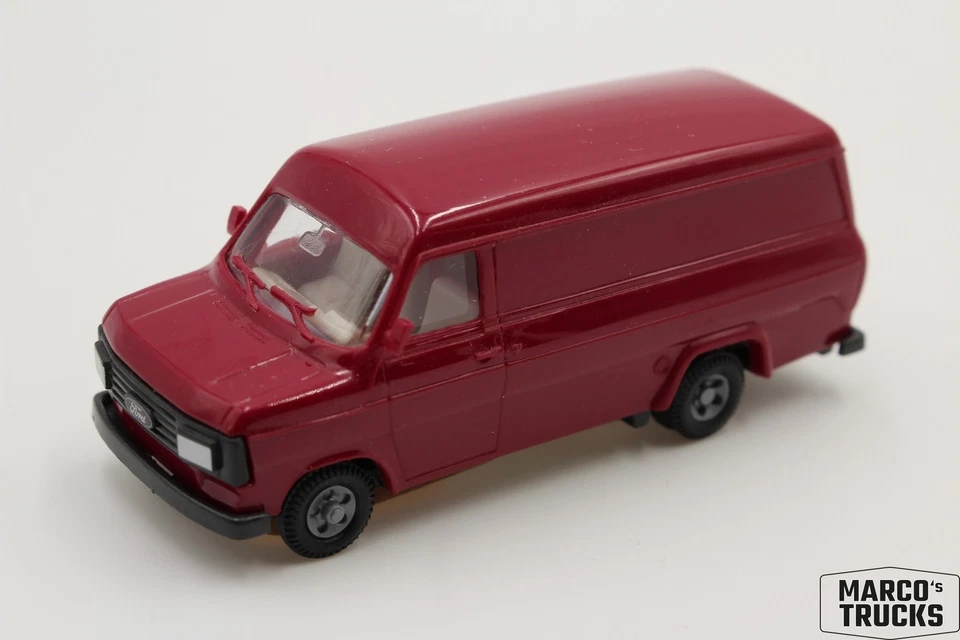 Praline Ford Transit panel van wine red/black 1:87 /PA202 - Image 1 of 1