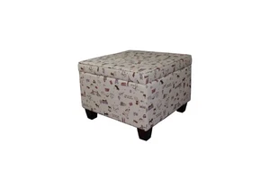 Kids Print 18.75" Tall Storage Ottoman - Playroom Fun - Picture 1 of 5