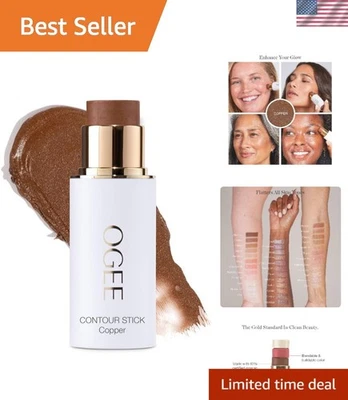 Sculpt & Smooth with Radiant Cocoa Bronzer Stick - Lightweight Contour Makeup - Image 1 of 4