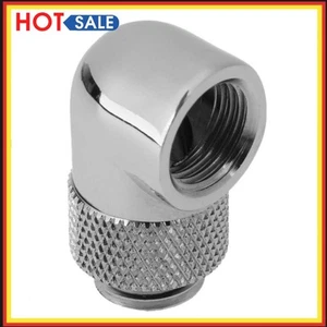 1 pièce connecteur adaptateur argent G1/4in tuyau connecteur pour PC système de refroidissement par eau - Photo 1/7